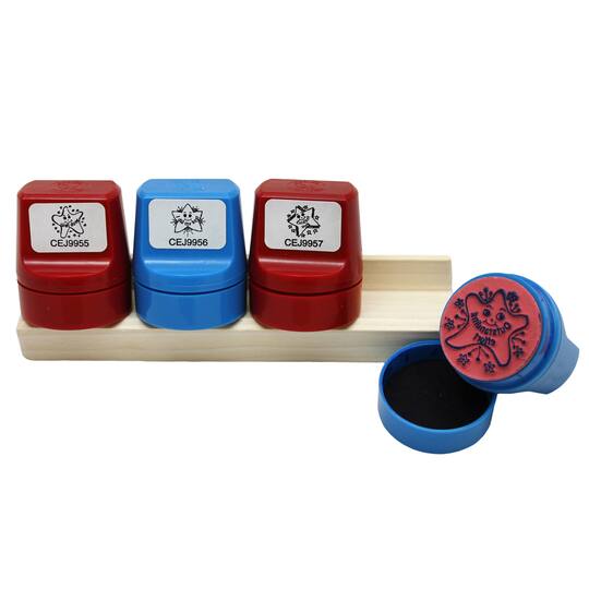 Purchase The Center Enterprises Incentive Self Inking Jumbo Stampers Kit With Desk Caddy 4ct At Michaels